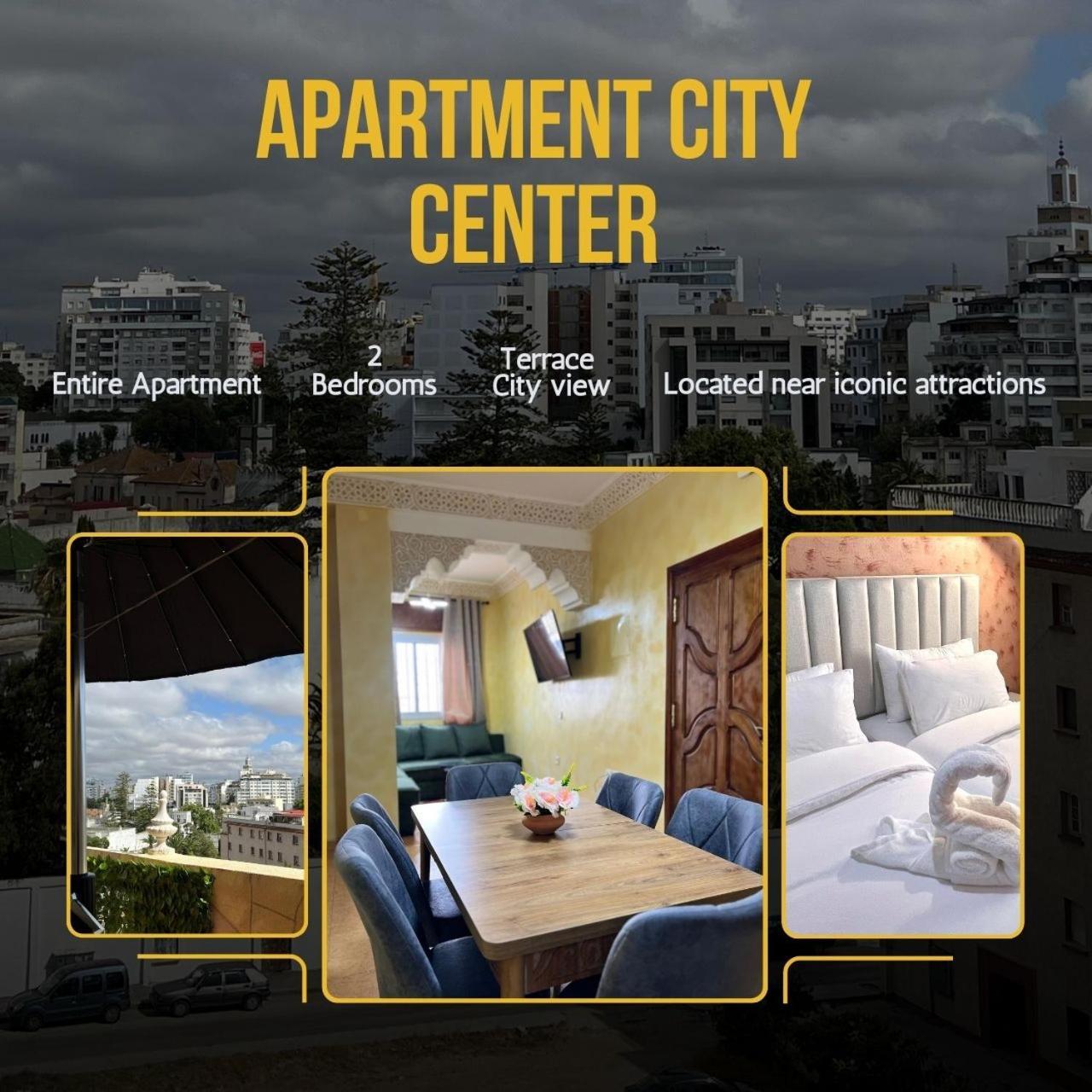 Apartment City Center Panoramic View Terrace Tanger Ngoại thất bức ảnh